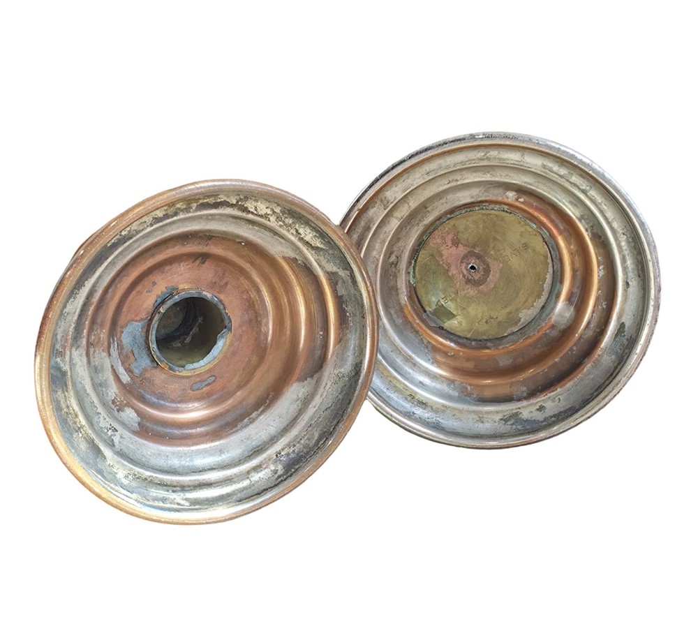 1946 Vtg Copper Candlestick Holders