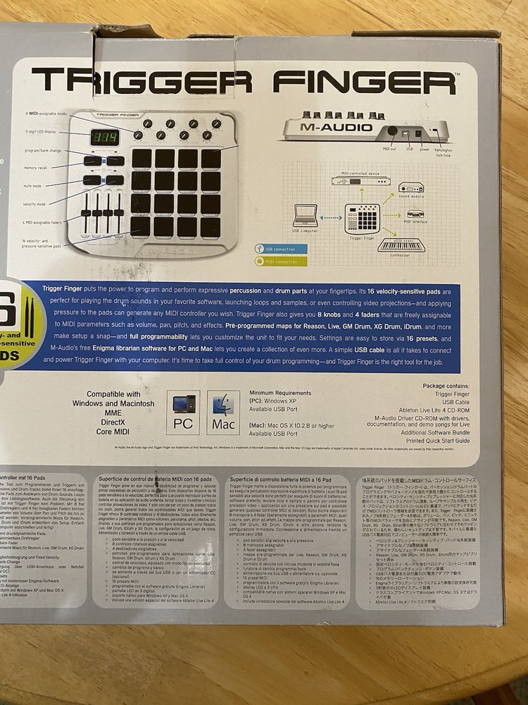 M-Audio Trigger Finger 16-Pad USB MIDI Drum Pad Controller w/ Original Box