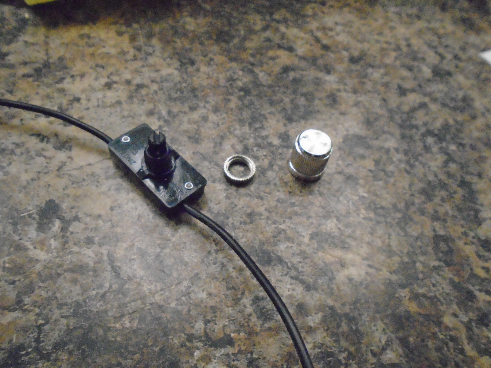 ZING EAR ZE-256 120V 500W ROTARY LAMP LIGHT DIMMER SWITCH NICKLE KNOB CALLIE-12