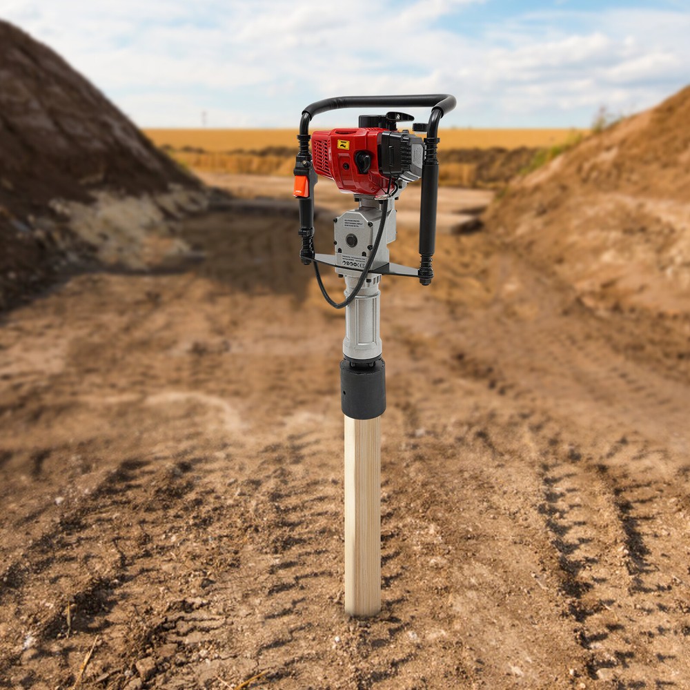 Mixed Oil Powered Pile Driver 52 CC Post Driver Two Stroke Post Driver Air Cool
