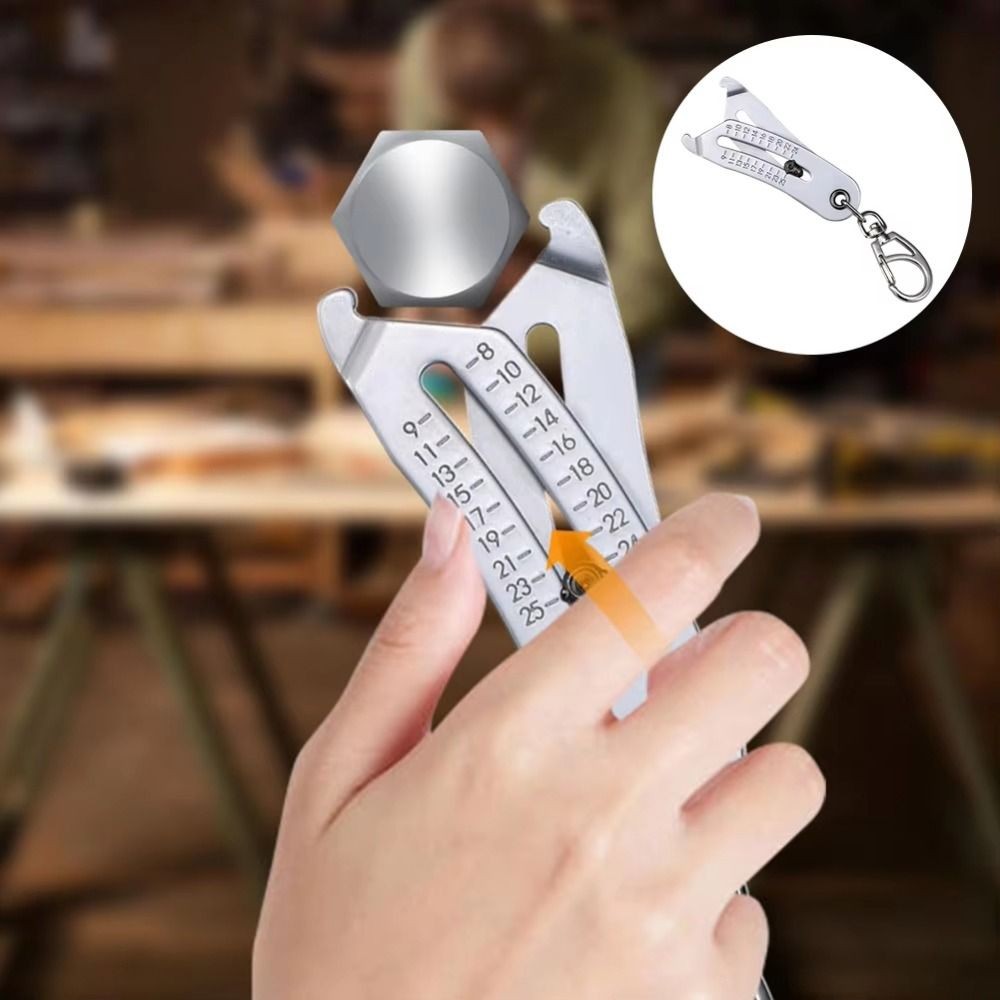 Portable Precise Thread Size Checker Keychain Bolt Size Checker Keychain Manual·