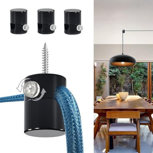 Upgraded Ceiling Hooks, Aluminum Adjustable Ceiling Hooks for 3 Pack Black