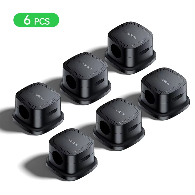 Magnetic Cable Organizer Smooth Adjustable Cable Holder under Desk 6PCS Stable C