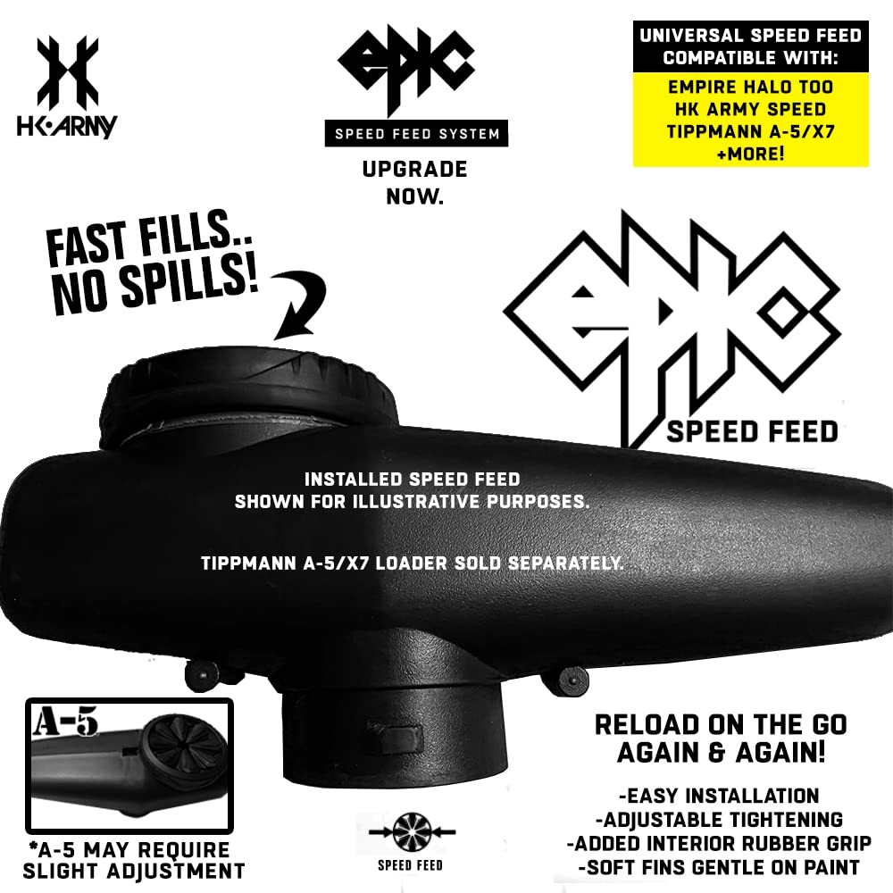 Universal Epic Speed Feed Paintball Loader Hopper Accessory - Lava