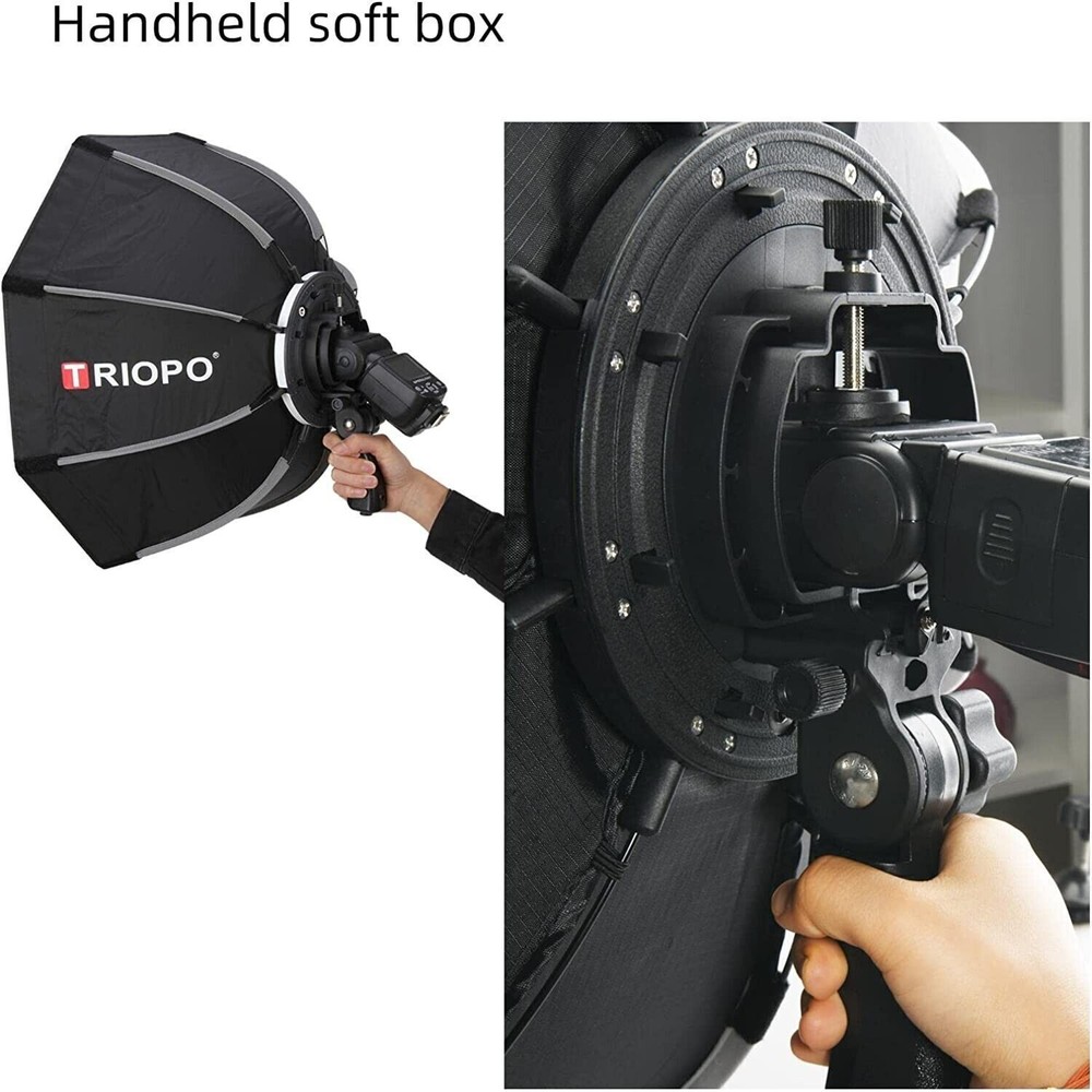 TRIOPO 65cm Octagon Softbox Handheld Foldable Softbox for Speedlite Flash Light