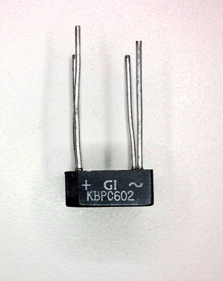 General Instrument Bridge Rectifier KBPC602  6 Amp 200 Volt