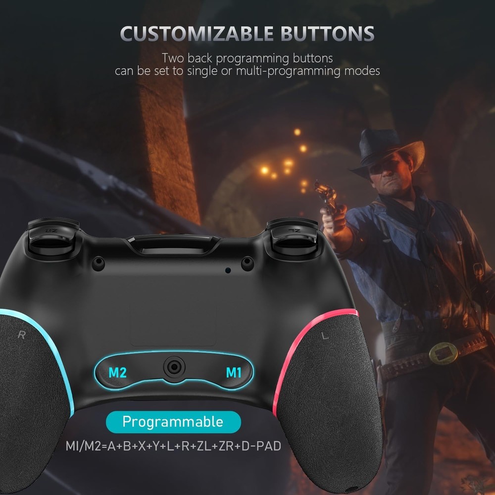 Switch Pro Controller with Turbo Function and Long Battery Life - Game in Style
