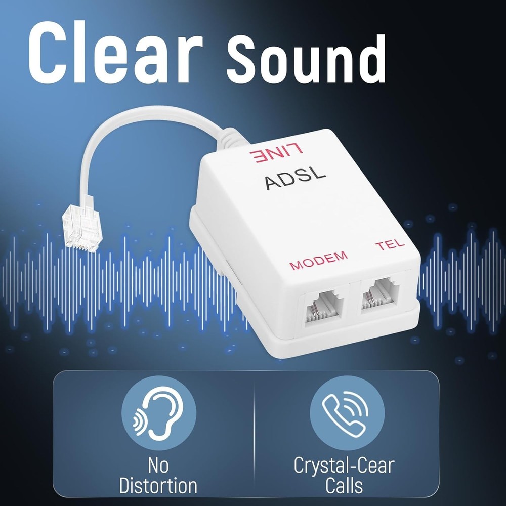 Compact DSL Filter Splitter - Integrated Noise Reduction for Optimal Performance