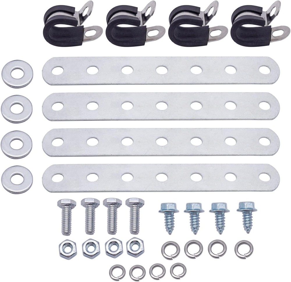 253 Universal Engine Oil Cooler Mounting Bracket Kit, Metal, Silver, Universal