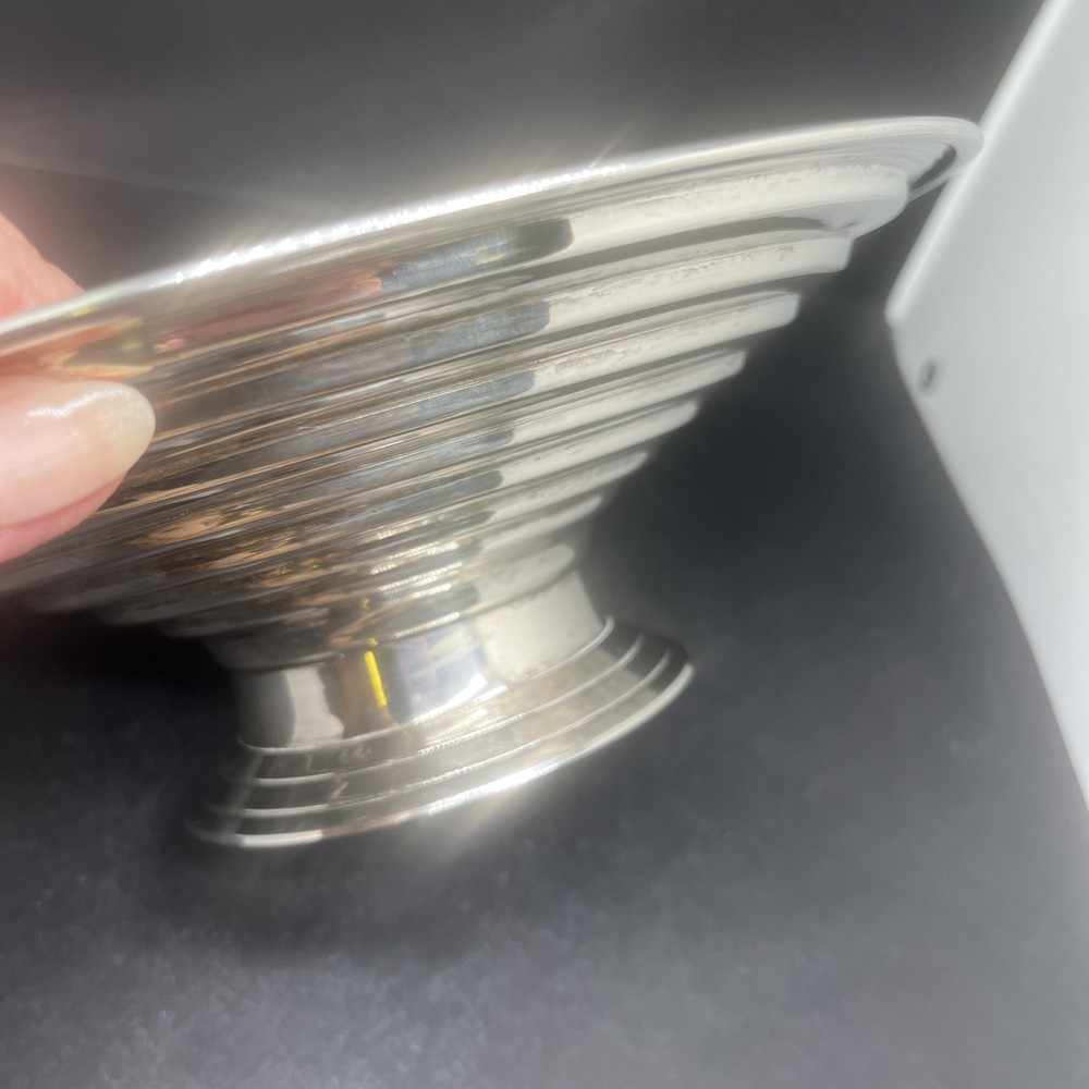 Silverplate Art Deco Bowl 9”