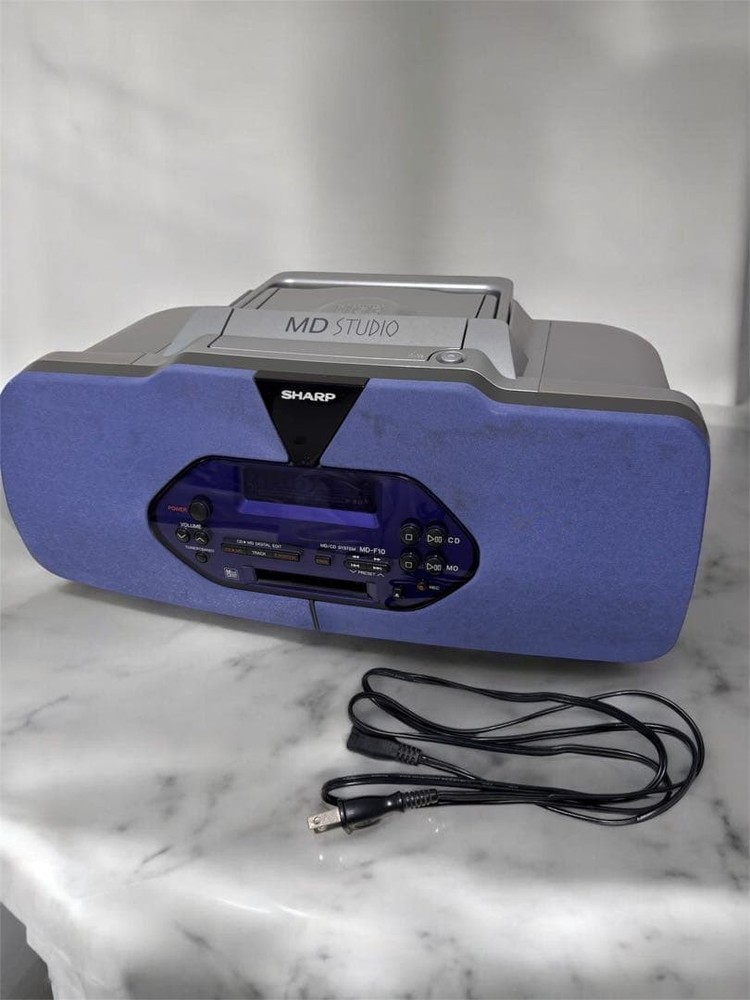 Sharp MD Studio CD MD Player Home Audio Silver Ready to Use clean