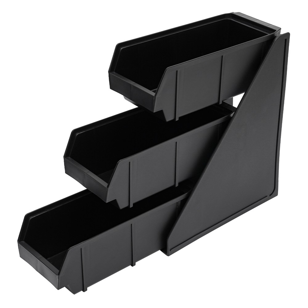 6-Compartment Condiment Organizer Bin - 3-Tier Storage for Coffee & More