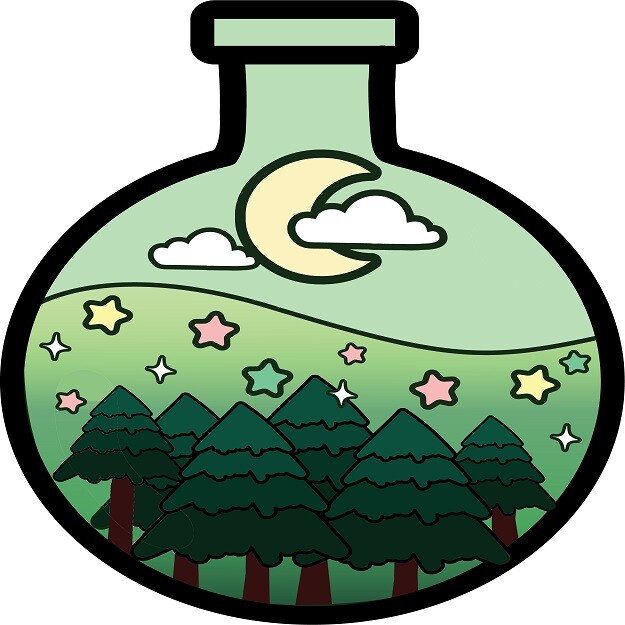 30 Custom Forest In A Bottle Art Personalized Address Labels