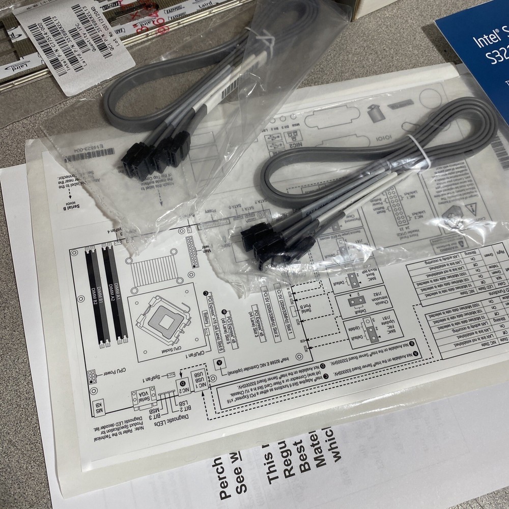 NEW SEALED PACKAGE - INTEL S3210SHLC SINGLE PROCESSOR SERVER MOTHERBOARD 902001