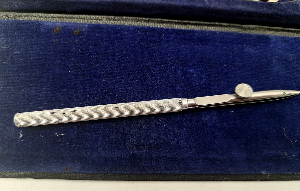 Charvos Drafting Set Engineering Mechanical Tools & Case 7 Piece Vintage READ