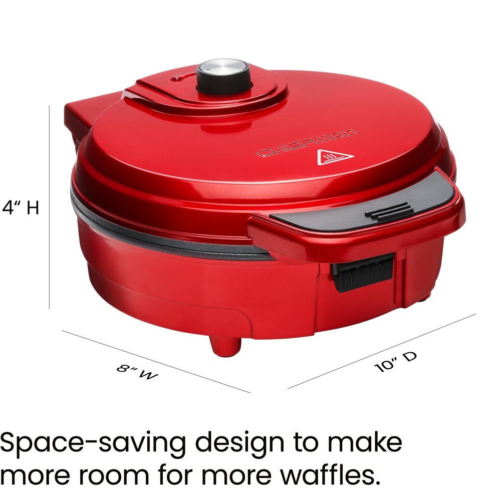 Anti-Overflow Belgian Waffle Maker w/Shade Selector, Temperature Control Mess...