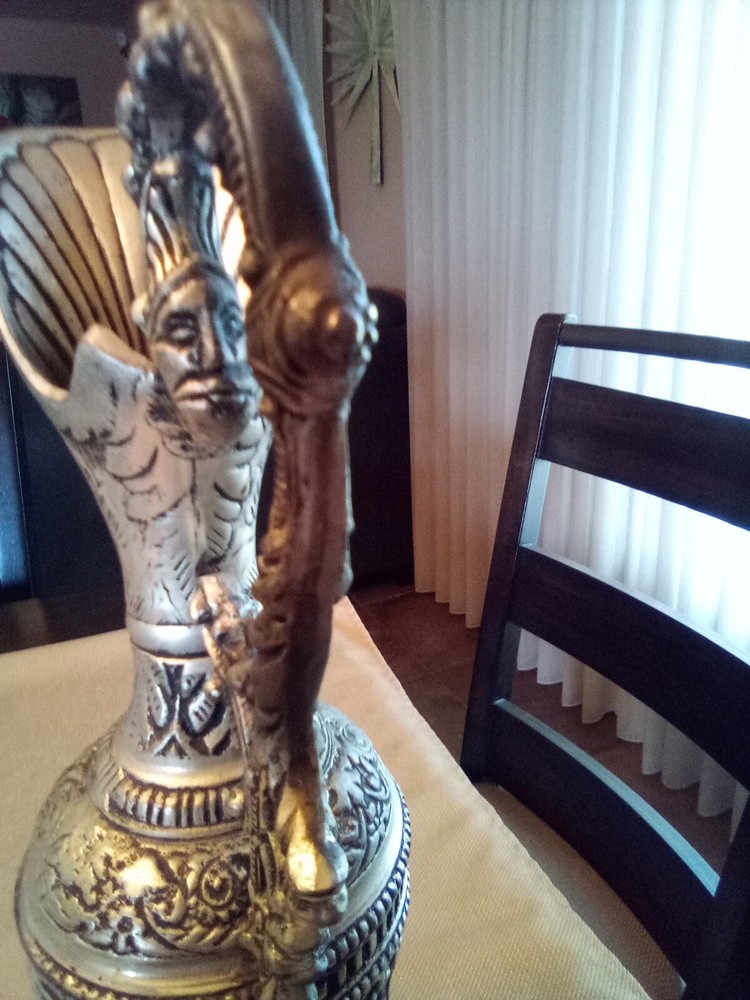 Vintage Bronze with Silver Plate Pitcher