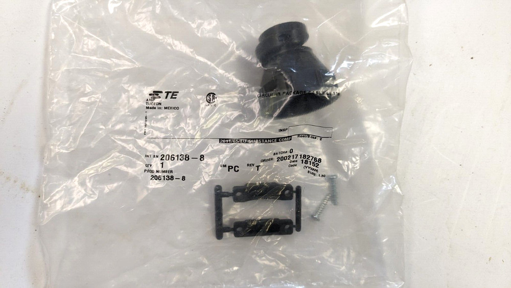 TE Connectivity 206138-8 Circular Cable Clamp Black Shell Size 23