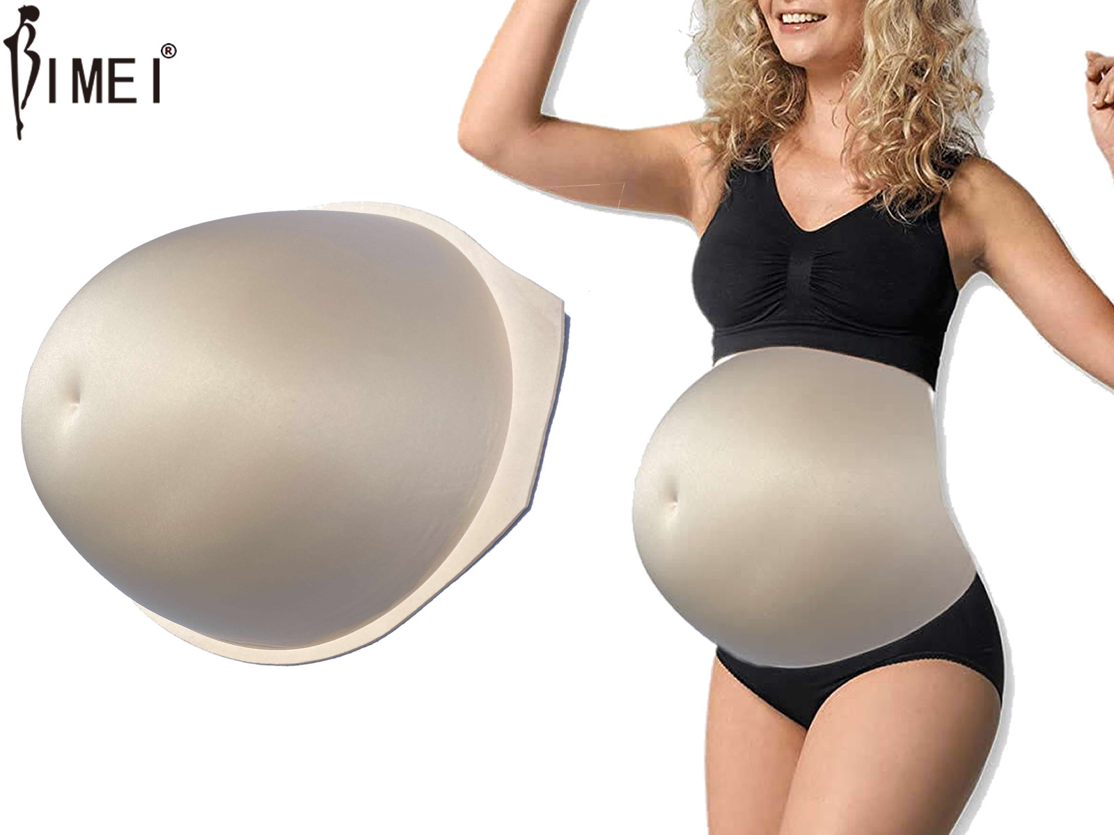 BIMEI Sextuplets Fake Pregnancy Sponge Belly Adjustable Lightweight Cosplay