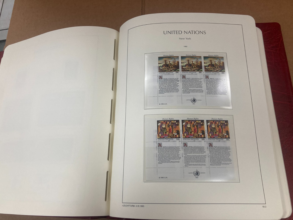 KAPPYS STAMPS UNITED NATIONS UP TO 2000 IN LIGHTHOUSE HINGELESS ALBUMS CL407