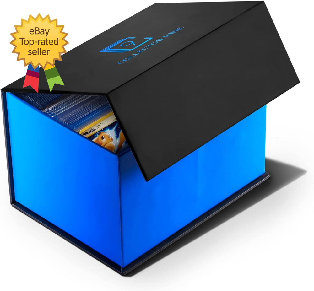 Toploader Trading Card Storage Case 2 Row Magnetic Flip Box W/Adjustable Divider