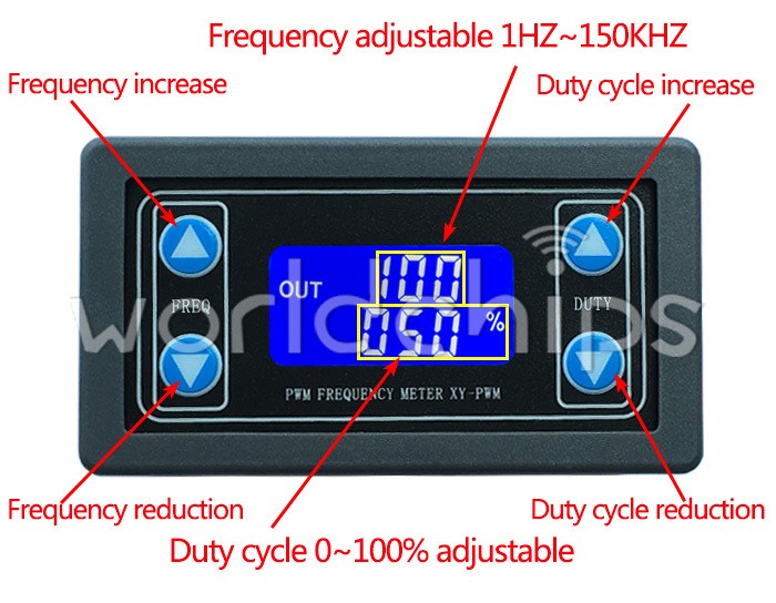 Signal Generator Modul Einstellbare PWM Pulse Frequency Duty Cycle Square Wave