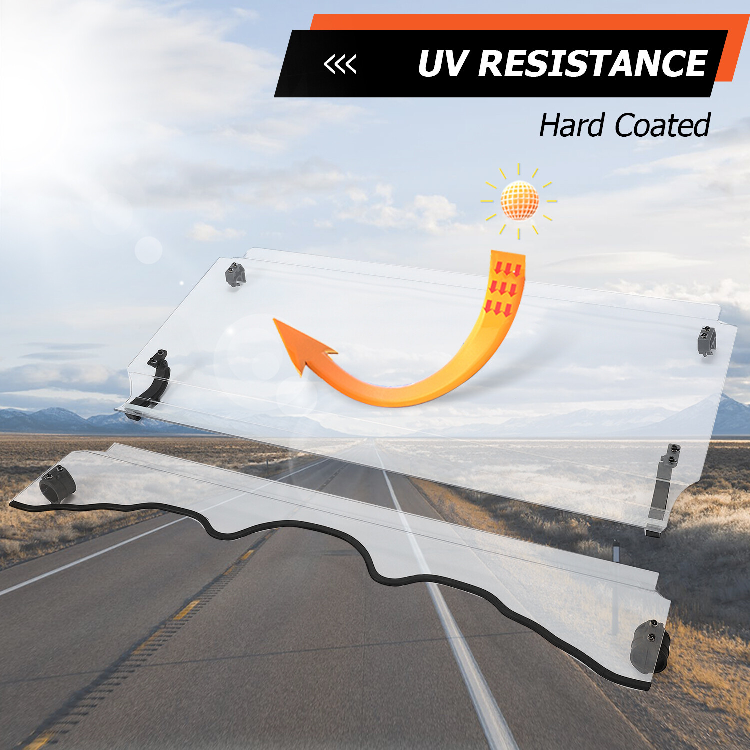 For MASSIMO MSU, Bighorn, Outfitter ,Cub Cadet 500/700 2pc Front Windshield