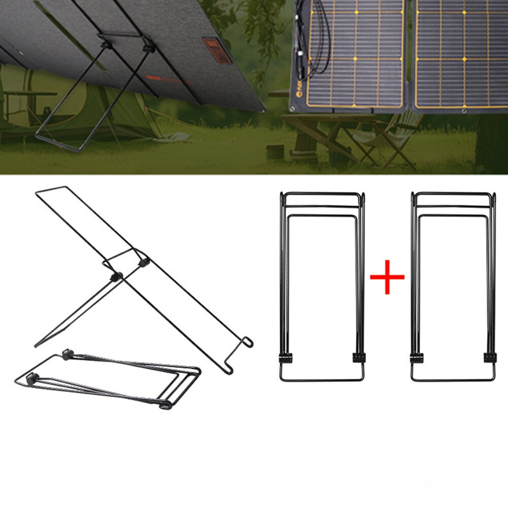 2PCS Solar Panel Stand Mounting Bracket Foldable Carbon Steel Brackets Outdoor