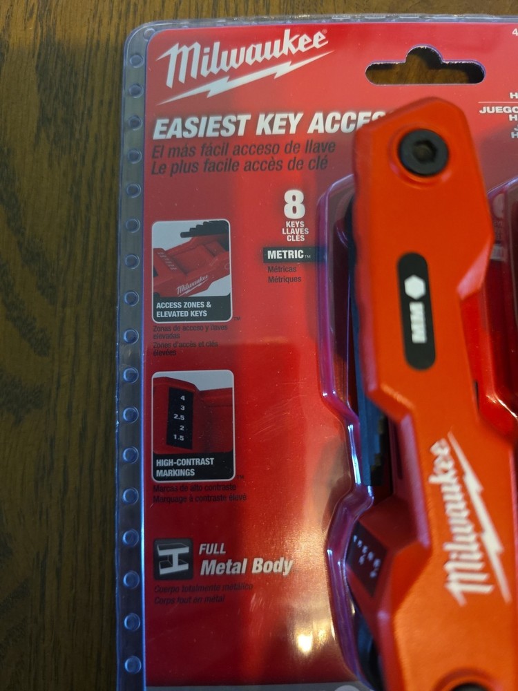 Milwaukee 48-22-2183 17 Key Folding Hex Key SAE/Metric Sets - 2PC