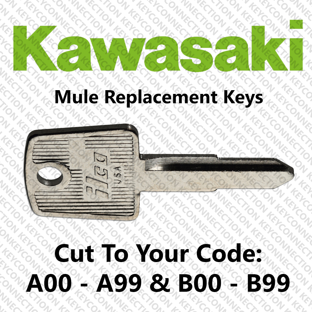 Kawasaki Mule Key Cut to Your Code A00 - B99