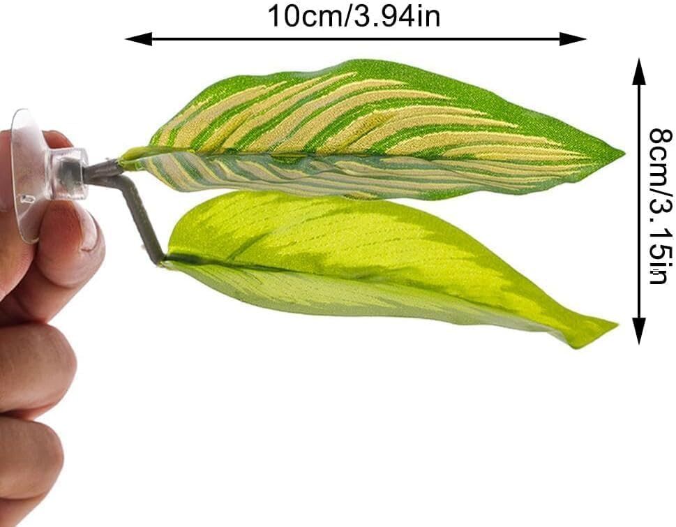 2Pcs Betta Fish Leaf PadPlastic Plant Betta Hammock Leaf BedSimulating The Na...