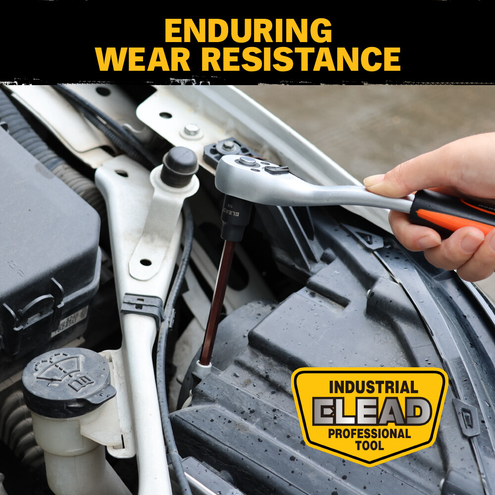 20PC Extra-Long Allen Hex Bit Socket Set 3/8" Drive SAE & Metric Impact Ratchet