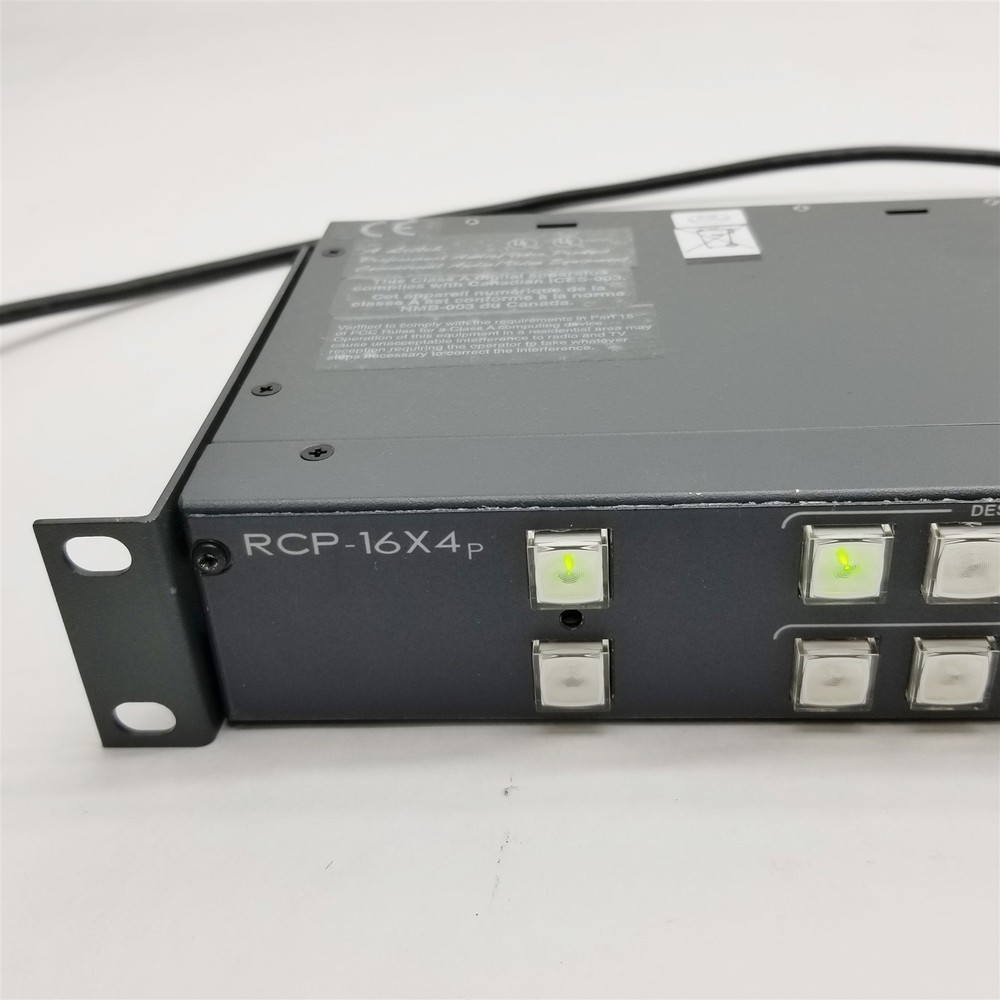 Harris RCP-16X4P Rackmount Remote 16x4 Programmable Crosspoint Pushbutton Panel