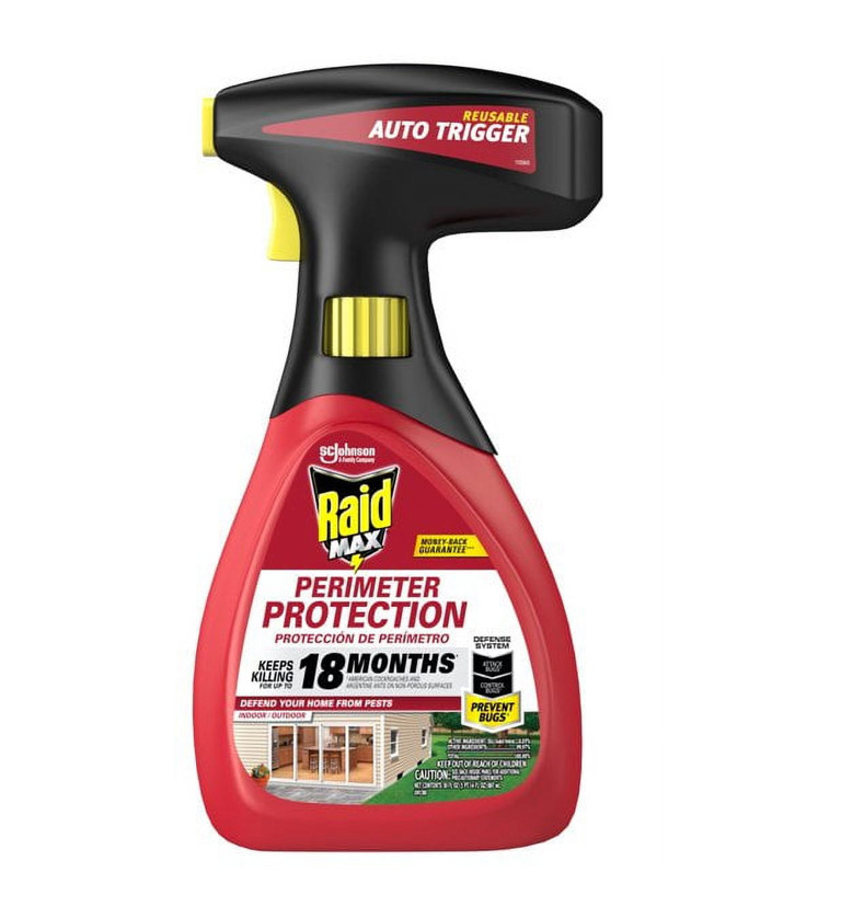 Raid Max Perimeter Protection Bug Killer Spray pests 30 fl Oz -3