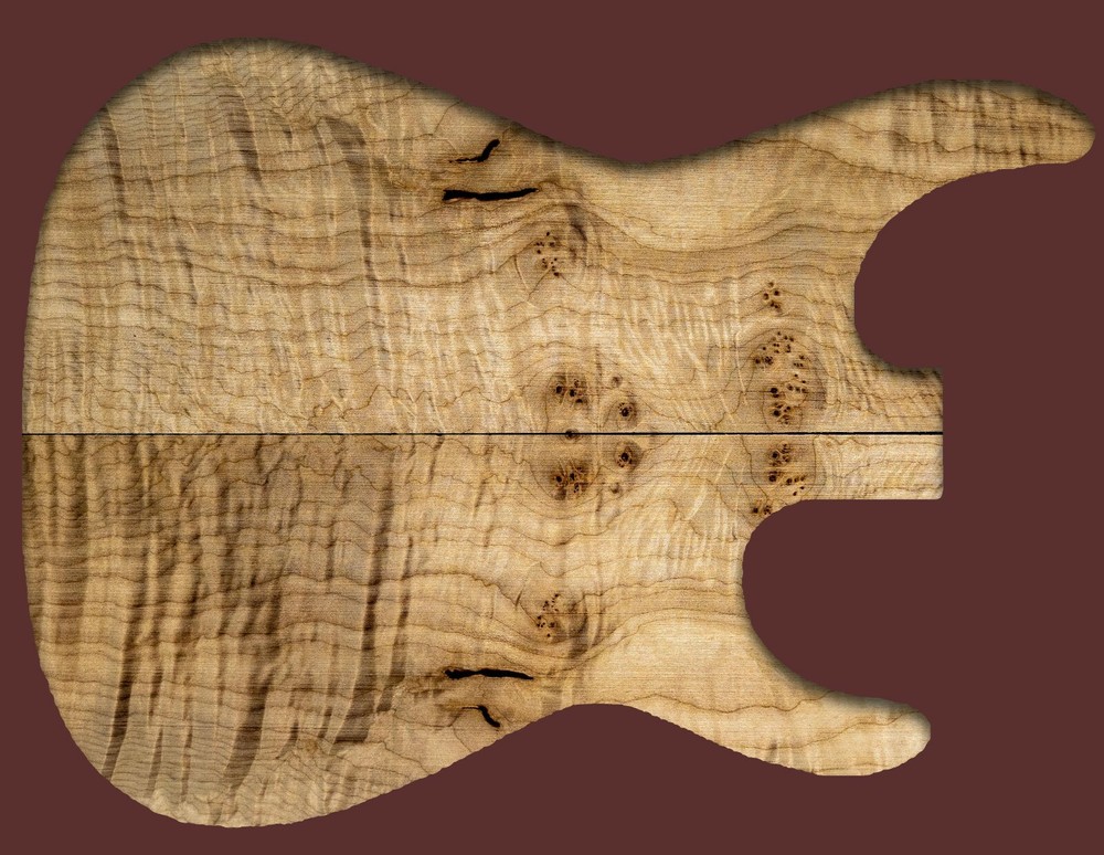 Figured Maple Guitar Top (M1016)