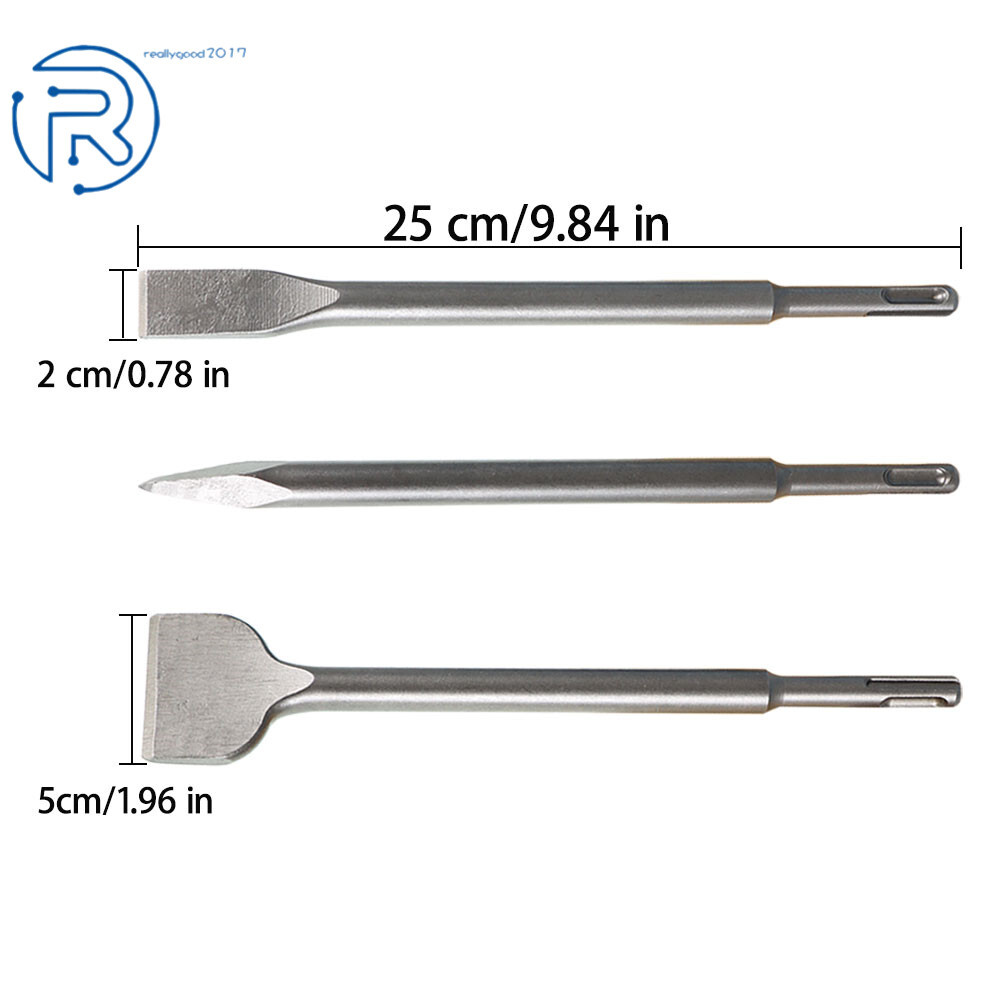 6 Pcs SDS plus Chisel Set Concrete Drill Bit Set Rotary Hammer Bits us