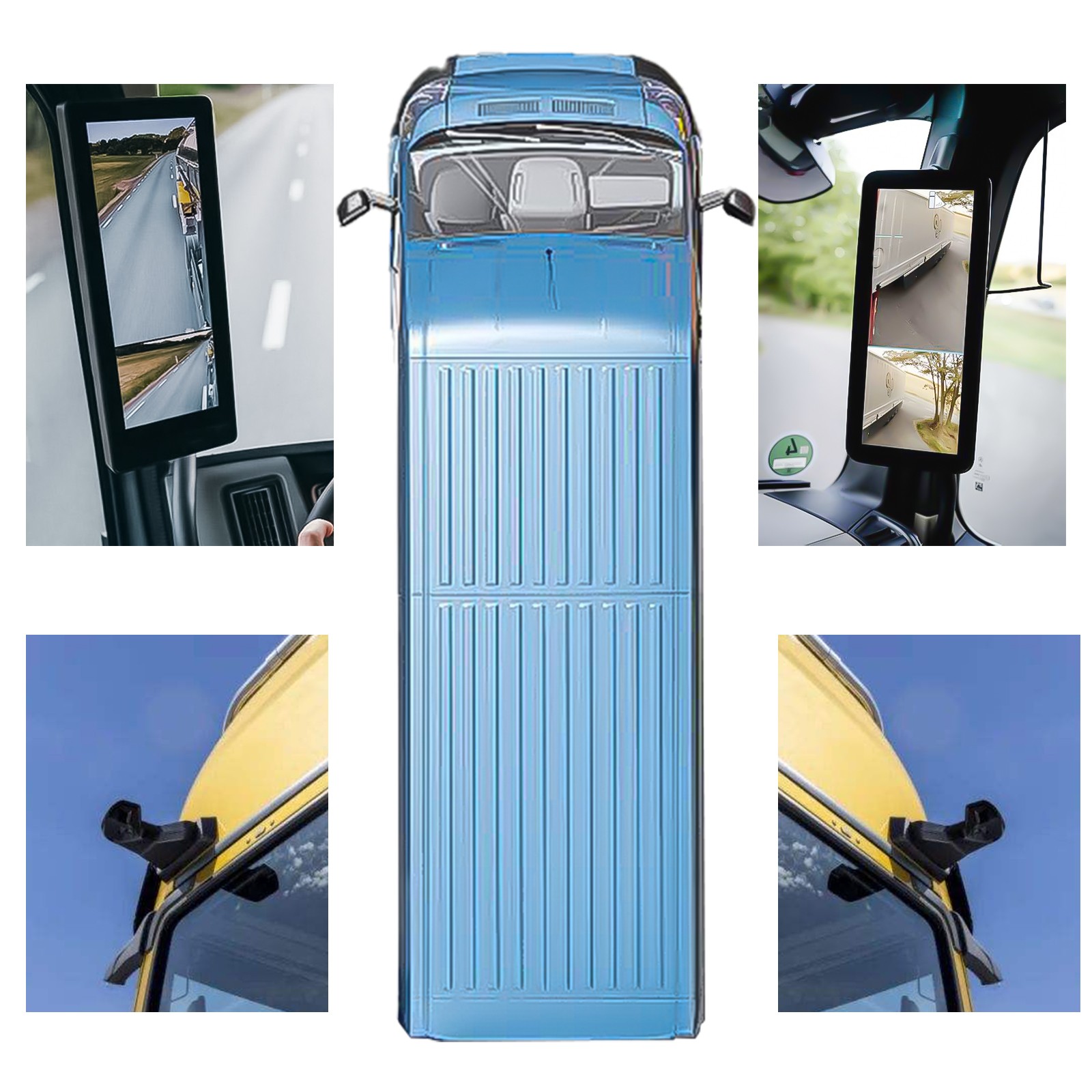 10.36" BSD Side View Vertical DVR Monitor Left Right Car Camera for Truck NEW