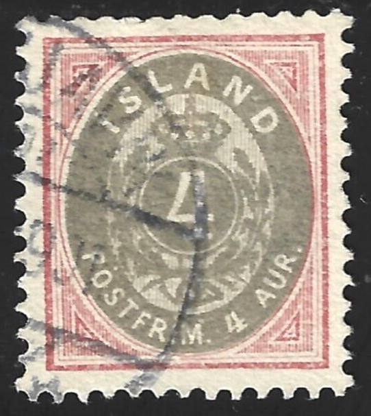 Iceland, Scott #23, 4a Numeral Issue, Used