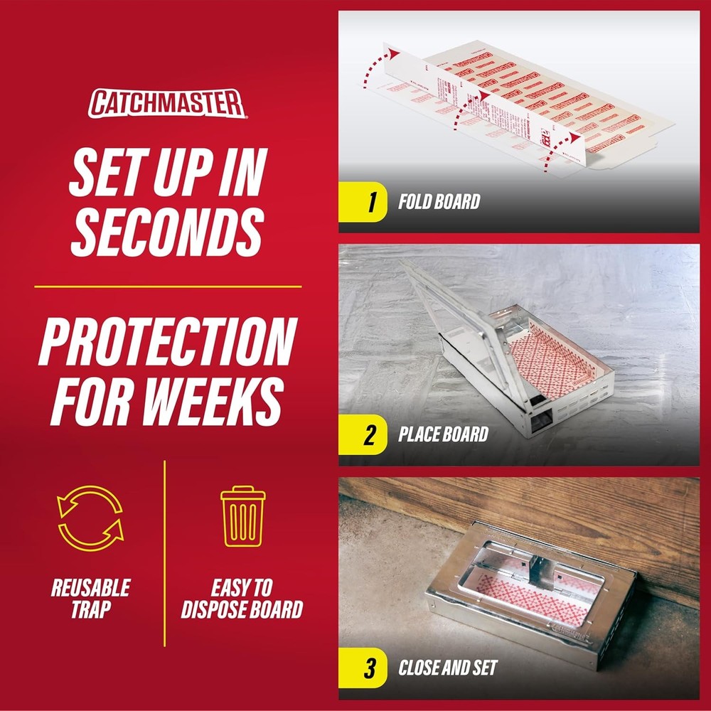 Catchmaster Pro Series Multi-Catch Mouse Trap with Replaceable Glue Board