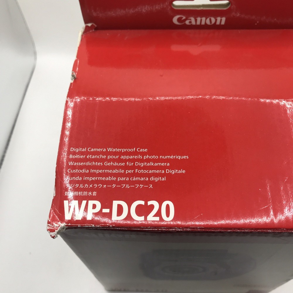 Canon WP-DC20 Waterproof Camera Case 130ft Clear Orange Blue With Strap