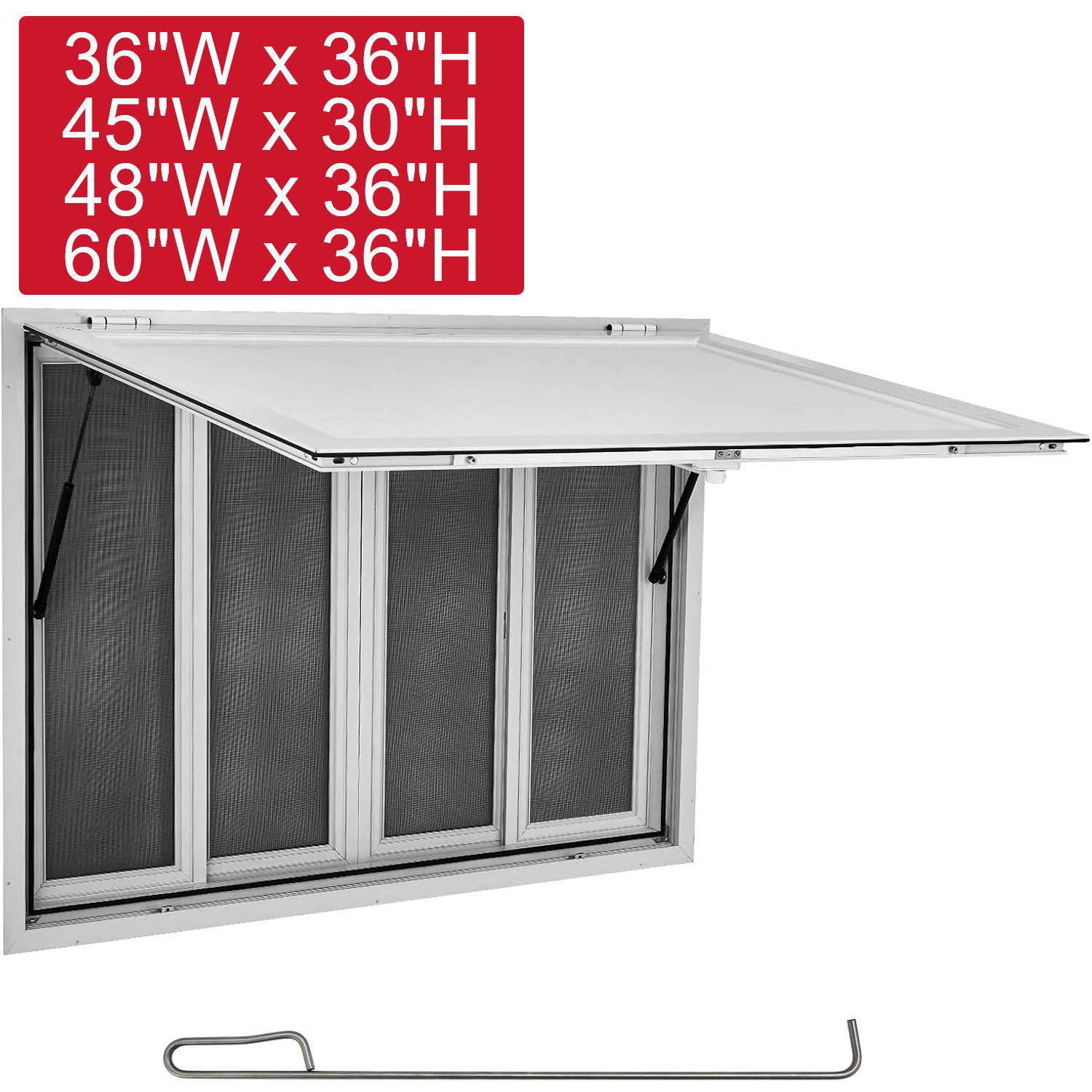 36x36/45x30/48x36/60x36in Concession Stand Serving Window Service Window Awning