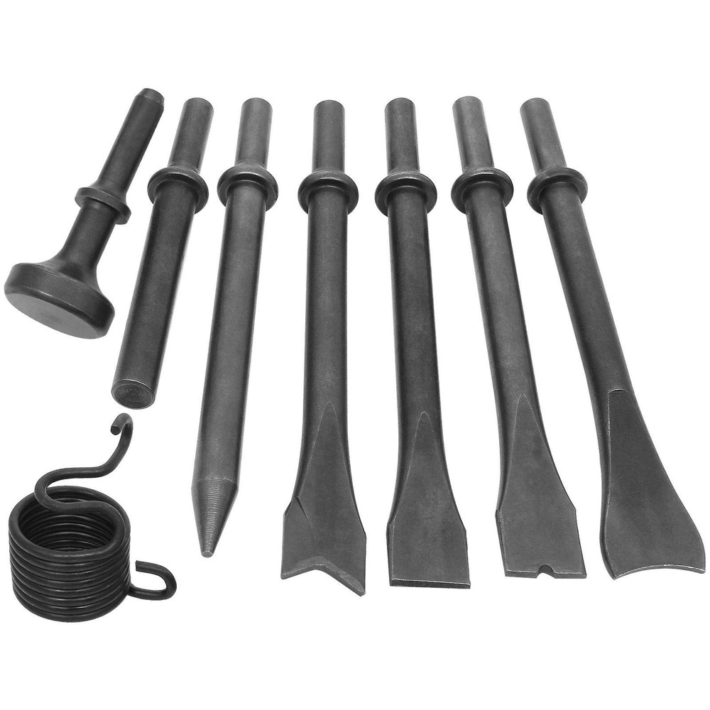 8 Piece Air Chisel Set Pneumatic Chisel Air Hammer Punch Chipping Bits Tool