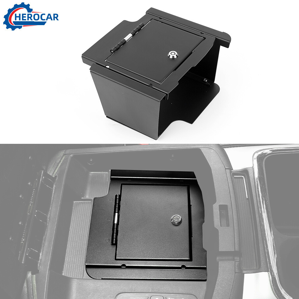 LOCKABLE CONSOLE STORAGE VAULT SAFE BOX CASE WITH KEY FOR DODGE RAM 1500 2009-18