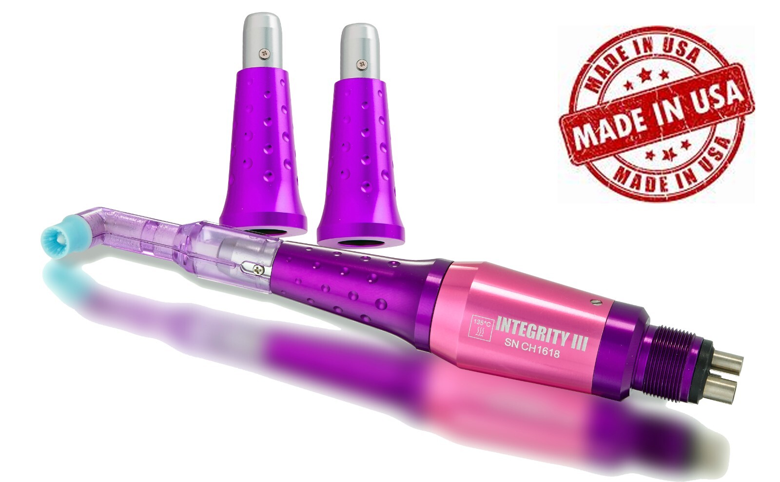 Dental Hygiene Prophy Handpiece INTEGRITY + 3 Nose Cones, Swivel - New US Made