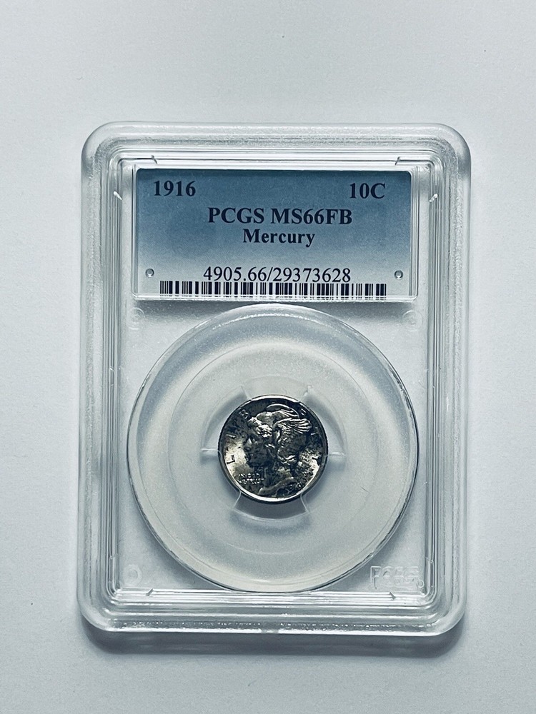 1916 Mercury Dime PCGS MS66FB