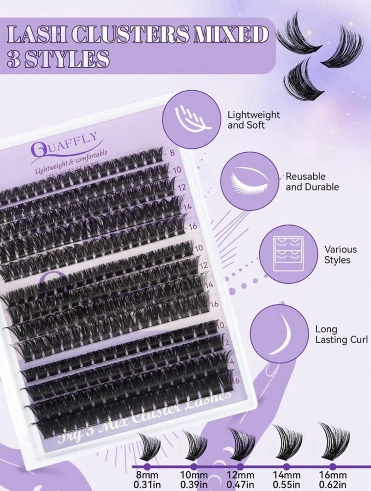 Lash Cluster Eyelash Extensions 80pcs 60D Fluffy