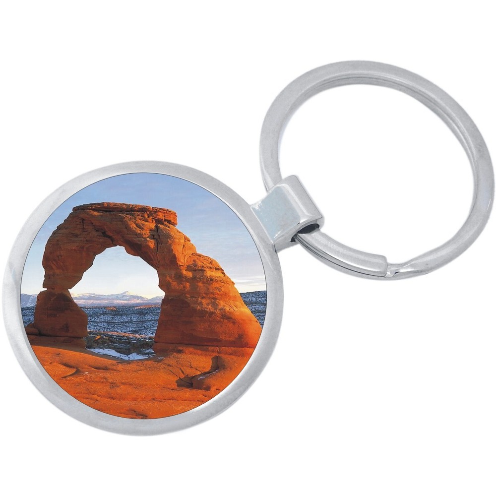 Delicate Arch Keychain - Includes 1.25 Inch Loop for Keys or Backpack
