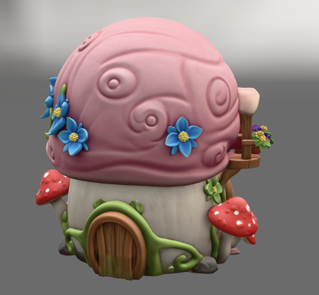 Enchanted Snail Shell Cottage STL File 3D Printable