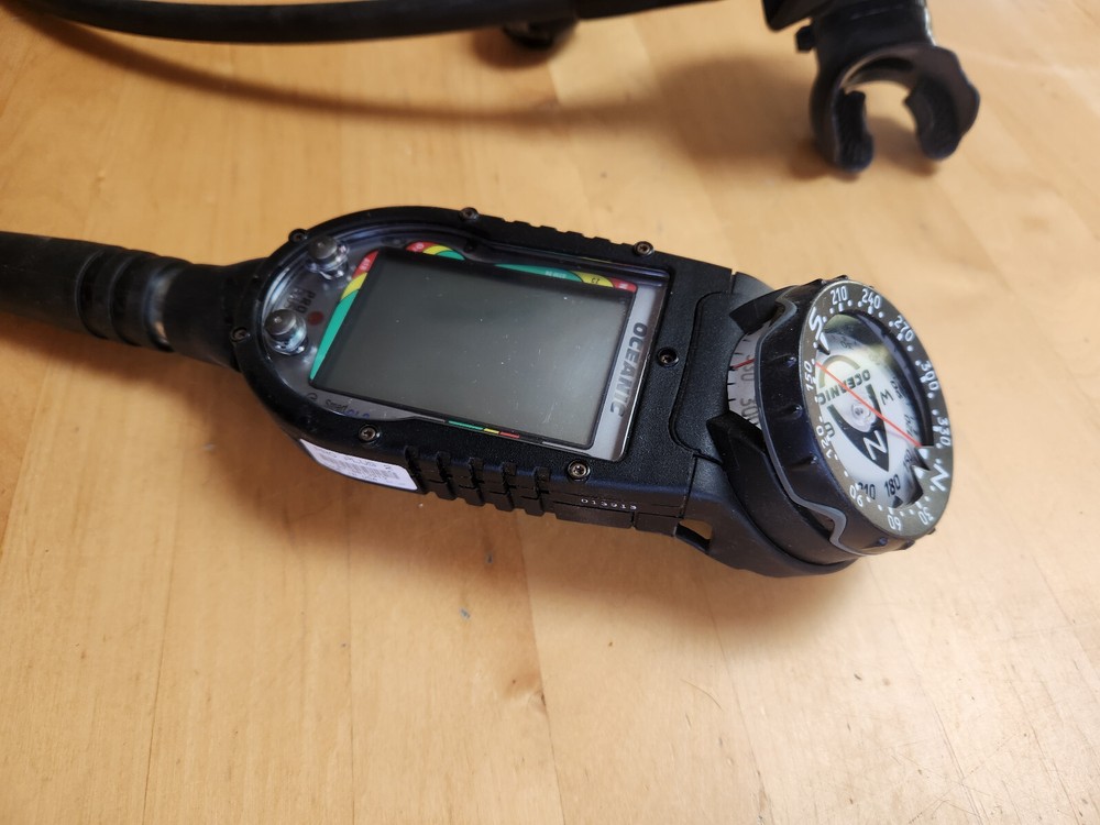 scubapro regulator and oceanic computer used three times
