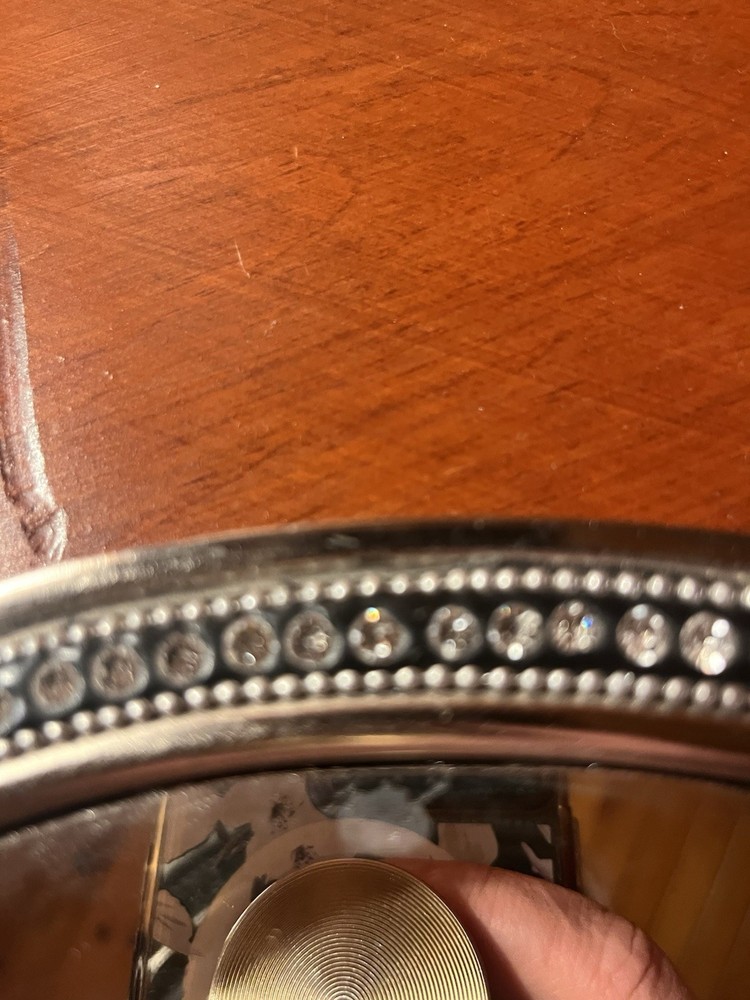 Vintage Mirrored Silverplate Footed OvalTray